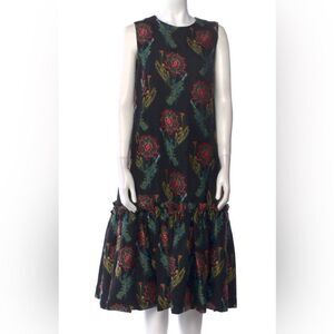 Jonathan Cohen Fall Floral Midi Length Dress